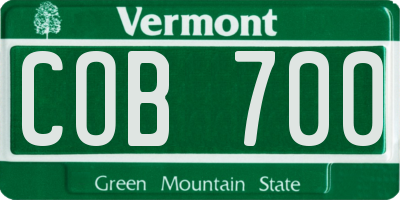VT license plate COB700