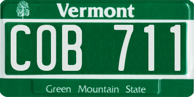 VT license plate COB711