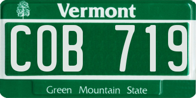 VT license plate COB719