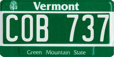 VT license plate COB737