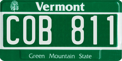 VT license plate COB811