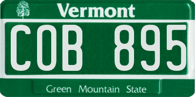VT license plate COB895