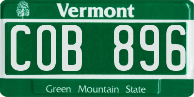 VT license plate COB896
