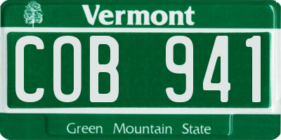 VT license plate COB941