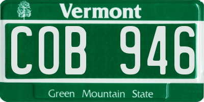 VT license plate COB946