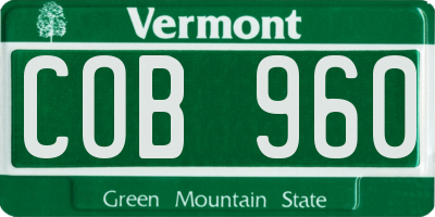 VT license plate COB960