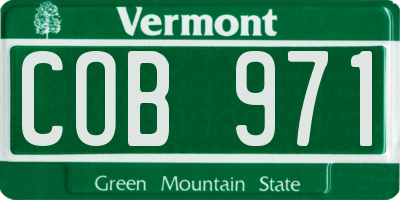 VT license plate COB971