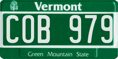 VT license plate COB979