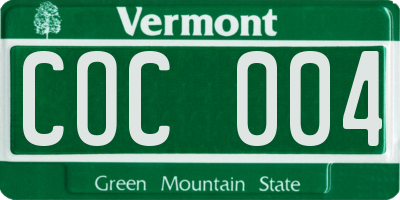 VT license plate COC004
