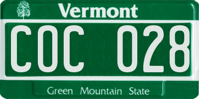 VT license plate COC028