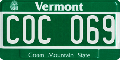 VT license plate COC069