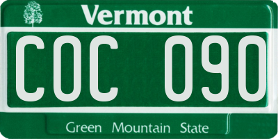 VT license plate COC090