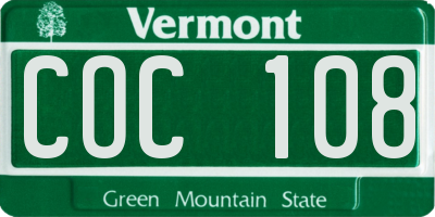 VT license plate COC108