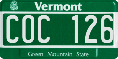 VT license plate COC126