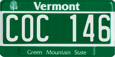 VT license plate COC146