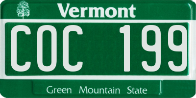 VT license plate COC199