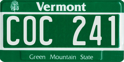 VT license plate COC241