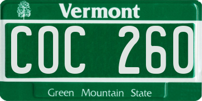VT license plate COC260