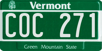 VT license plate COC271