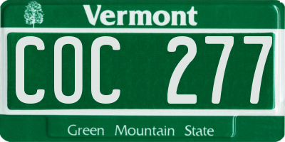 VT license plate COC277