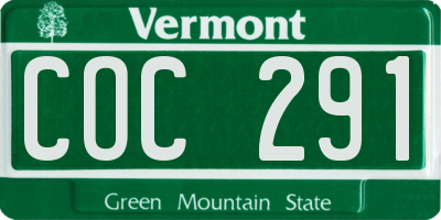 VT license plate COC291