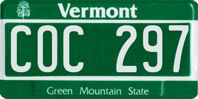 VT license plate COC297