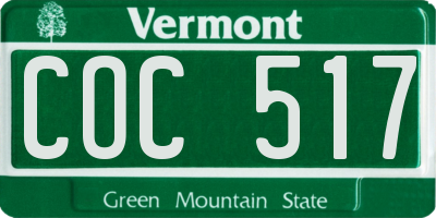 VT license plate COC517