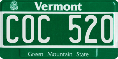 VT license plate COC520