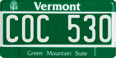 VT license plate COC530