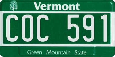 VT license plate COC591