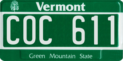VT license plate COC611