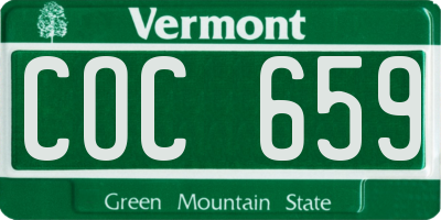 VT license plate COC659