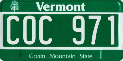 VT license plate COC971