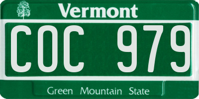 VT license plate COC979