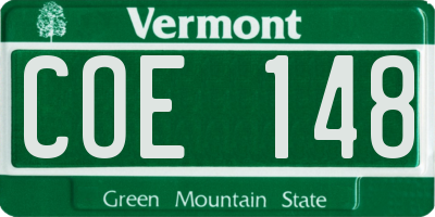 VT license plate COE148