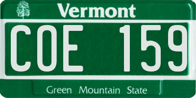 VT license plate COE159