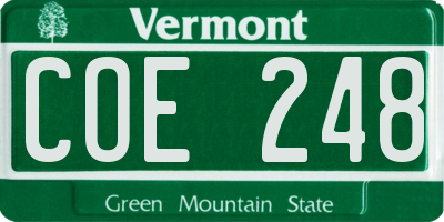 VT license plate COE248