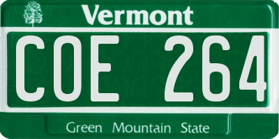 VT license plate COE264