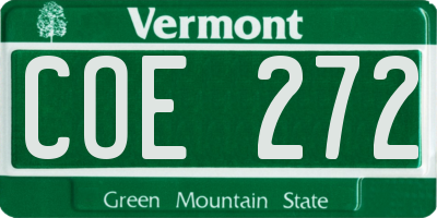 VT license plate COE272
