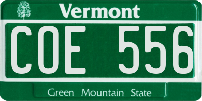 VT license plate COE556
