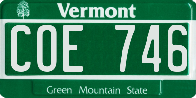 VT license plate COE746