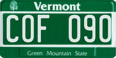 VT license plate COF090
