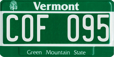 VT license plate COF095