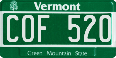 VT license plate COF520