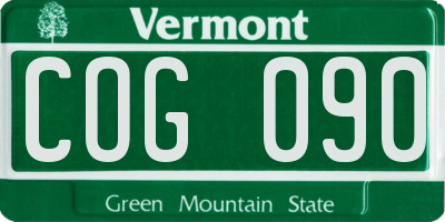 VT license plate COG090