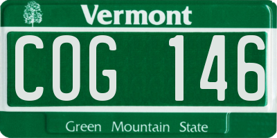 VT license plate COG146