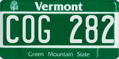 VT license plate COG282