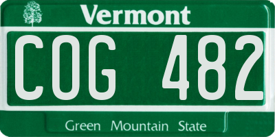 VT license plate COG482