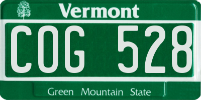 VT license plate COG528