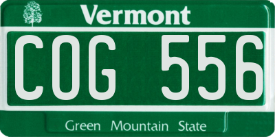 VT license plate COG556